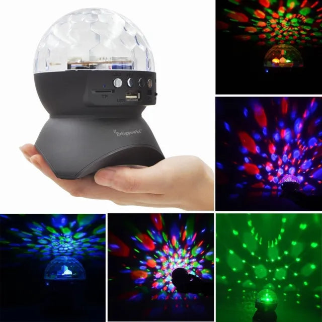 Wireless Bluetooth Speaker Stage Light RGB LED Crystal Ball Effect Light (Random color) In Pakistan
