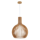Wood Pendant Lamp / Pendant Light / Modern Lamp (Dark brown color) In Pakistan